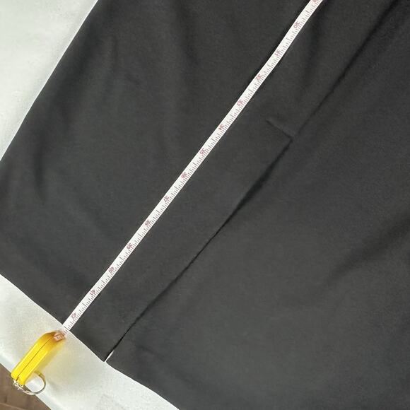 Express Women S Black Midi Dress With Faux Leather Top Accent Retro - Picture 12 of 13